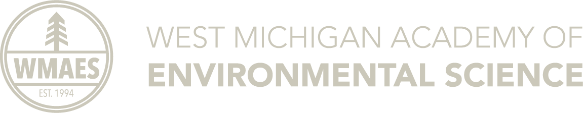 West Michigan Academy of Environmental Science logo featuring a tree, symbolizing education and sustainability.