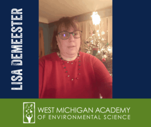 Photo of West Michigan Academy of Environmental Science's Crossing Guard, Lisa Demeester.